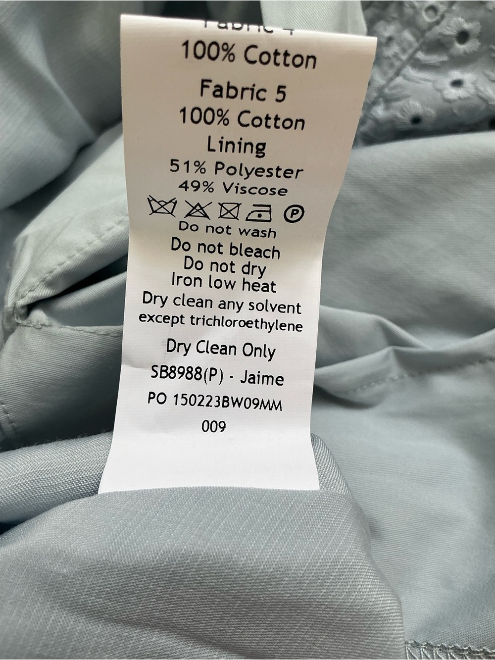 HOUSE of CB Jamie Cotton Broderie Anglais Midi Sundress | Soft Blue | Size XS - Picture 14 of 14